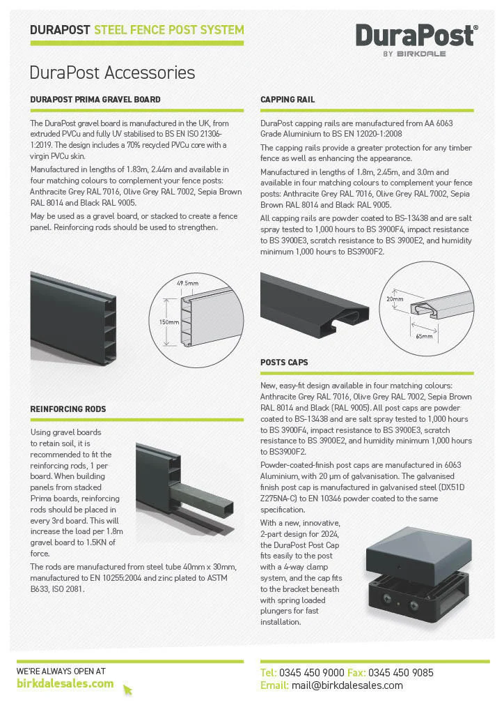 DuraPost Fence Post Cap with Bracket 75mm x 75mm - Image 3