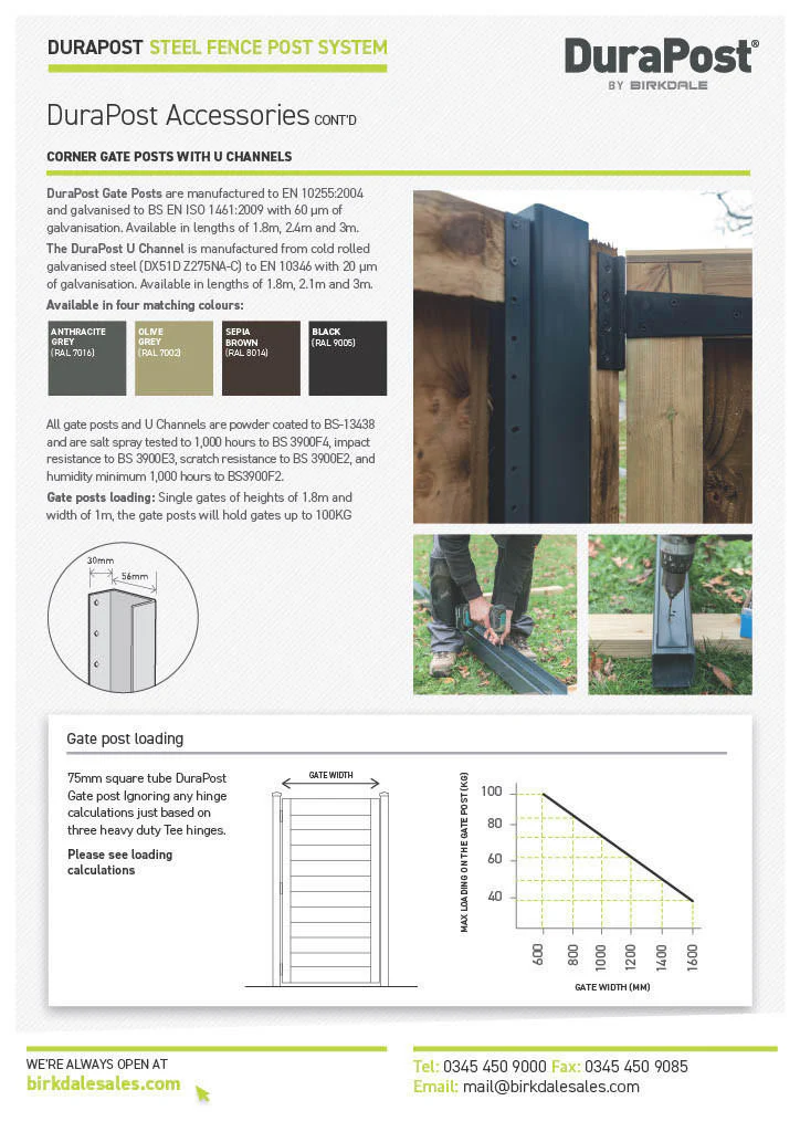 DuraPost Fence Post Cap with Bracket 75mm x 75mm - Image 5