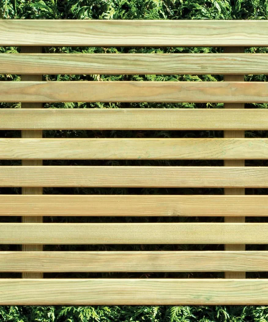 Hit & Miss Slatted Fence Cladding Double Round 19mm x 44mm - Image 3
