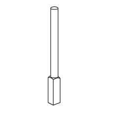 Treated round Decking Newel 90mm x 90 mm x 1375mm - Image 2
